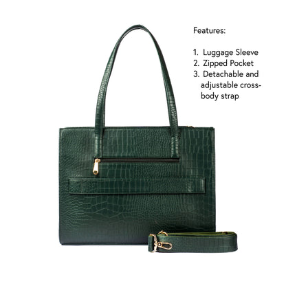 Emerald Elegance Amira Tote bag for 16" laptop