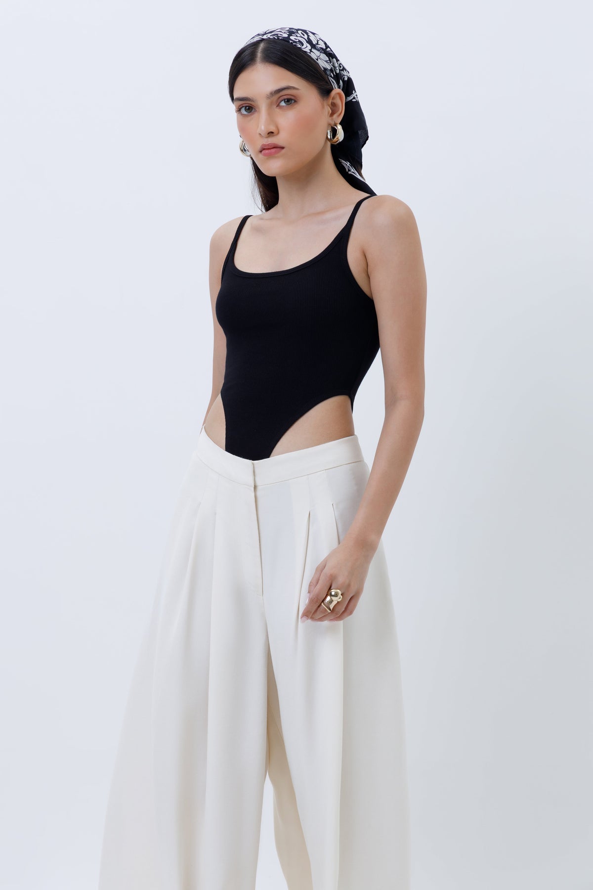 Ribbed High Cut Bodysuit
