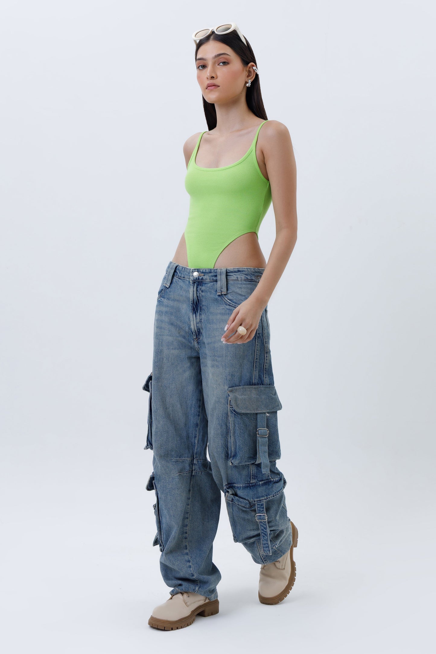 Ribbed High Cut Bodysuit