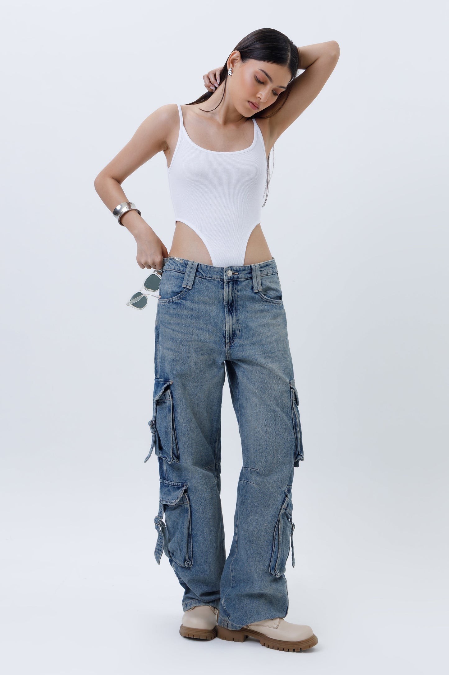Ribbed High Cut Bodysuit