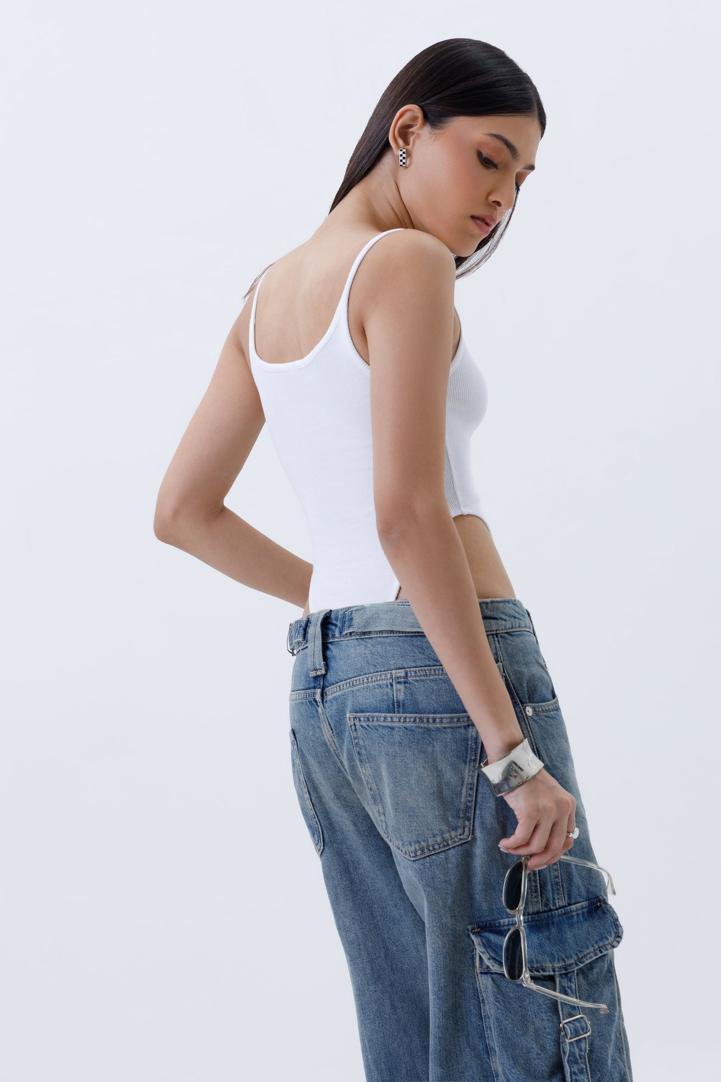 Ribbed High Cut Bodysuit