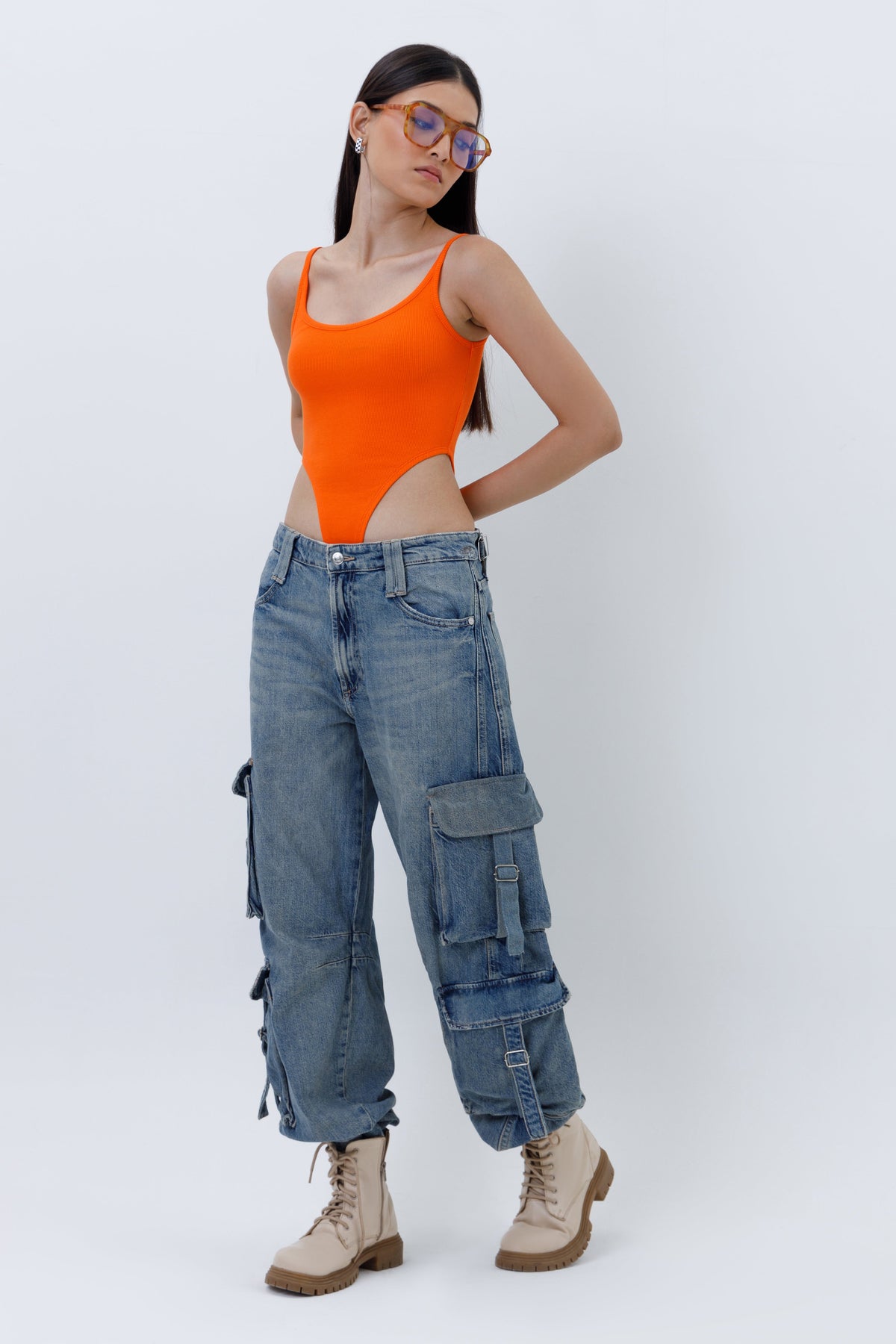 Ribbed High Cut Bodysuit