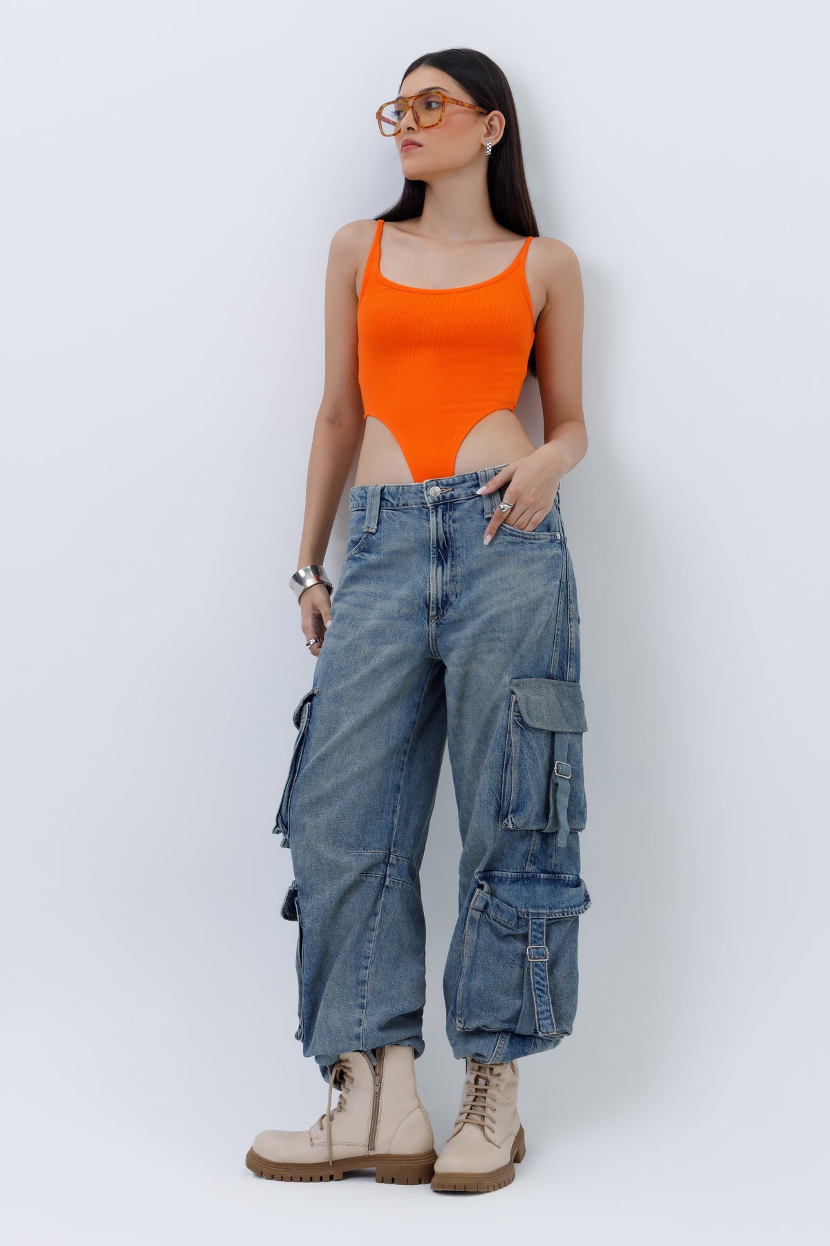 Ribbed High Cut Bodysuit