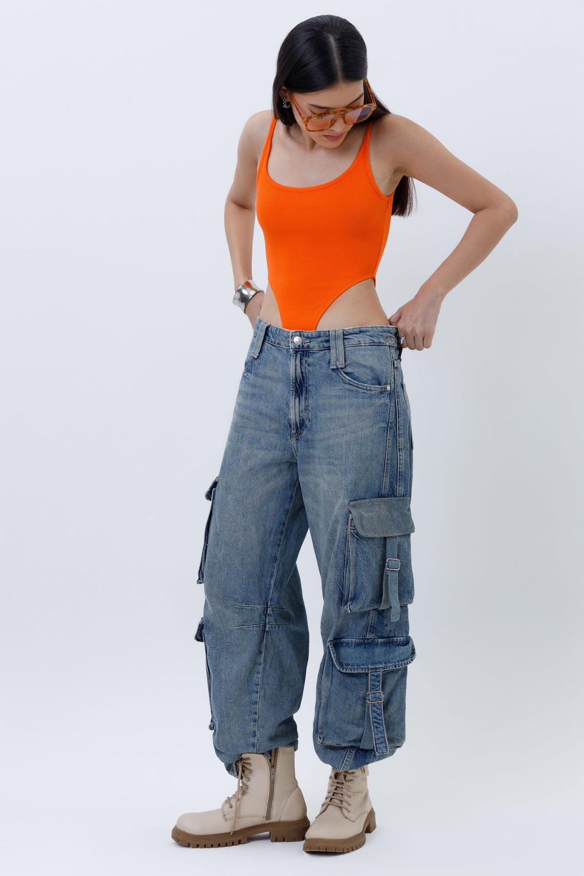 Ribbed High Cut Bodysuit