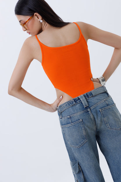Ribbed High Cut Bodysuit