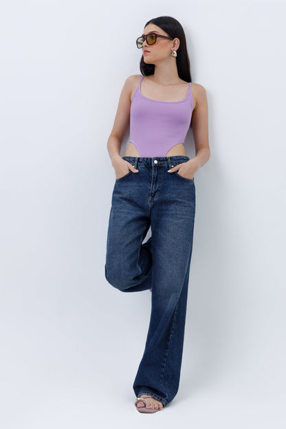 Ribbed High Cut Bodysuit