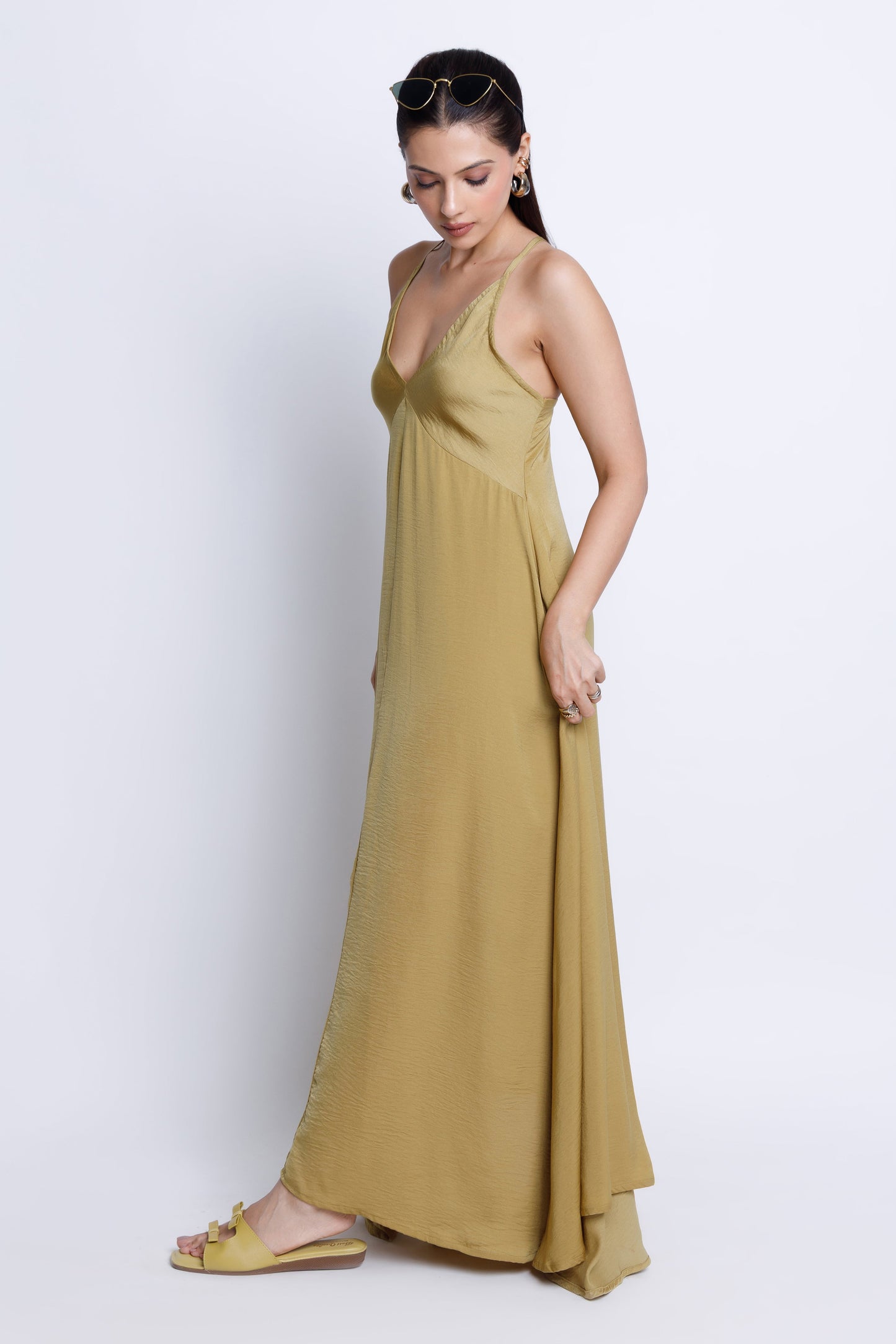 Strappy V-Neck Maxi Dress