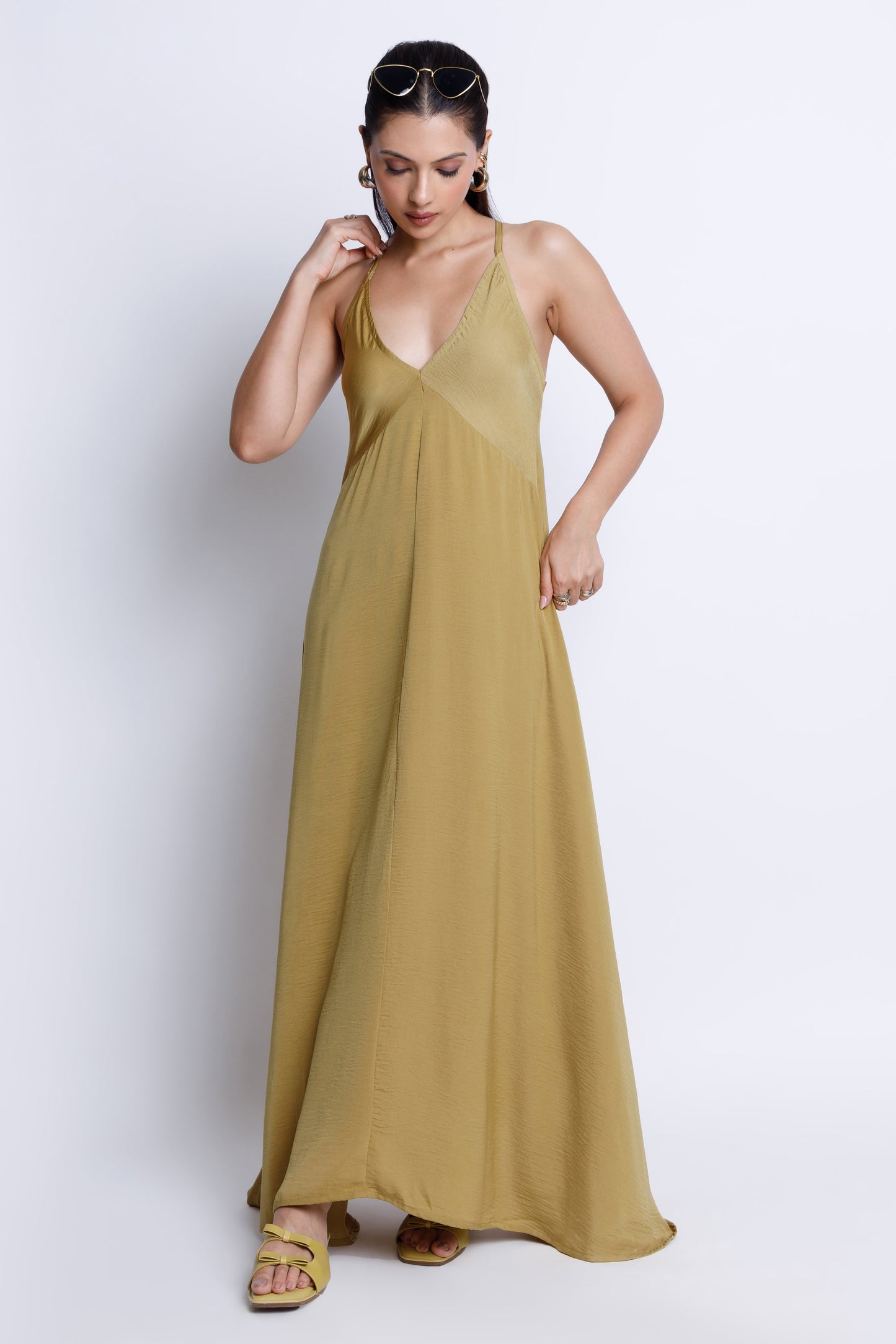 Strappy V-Neck Midi