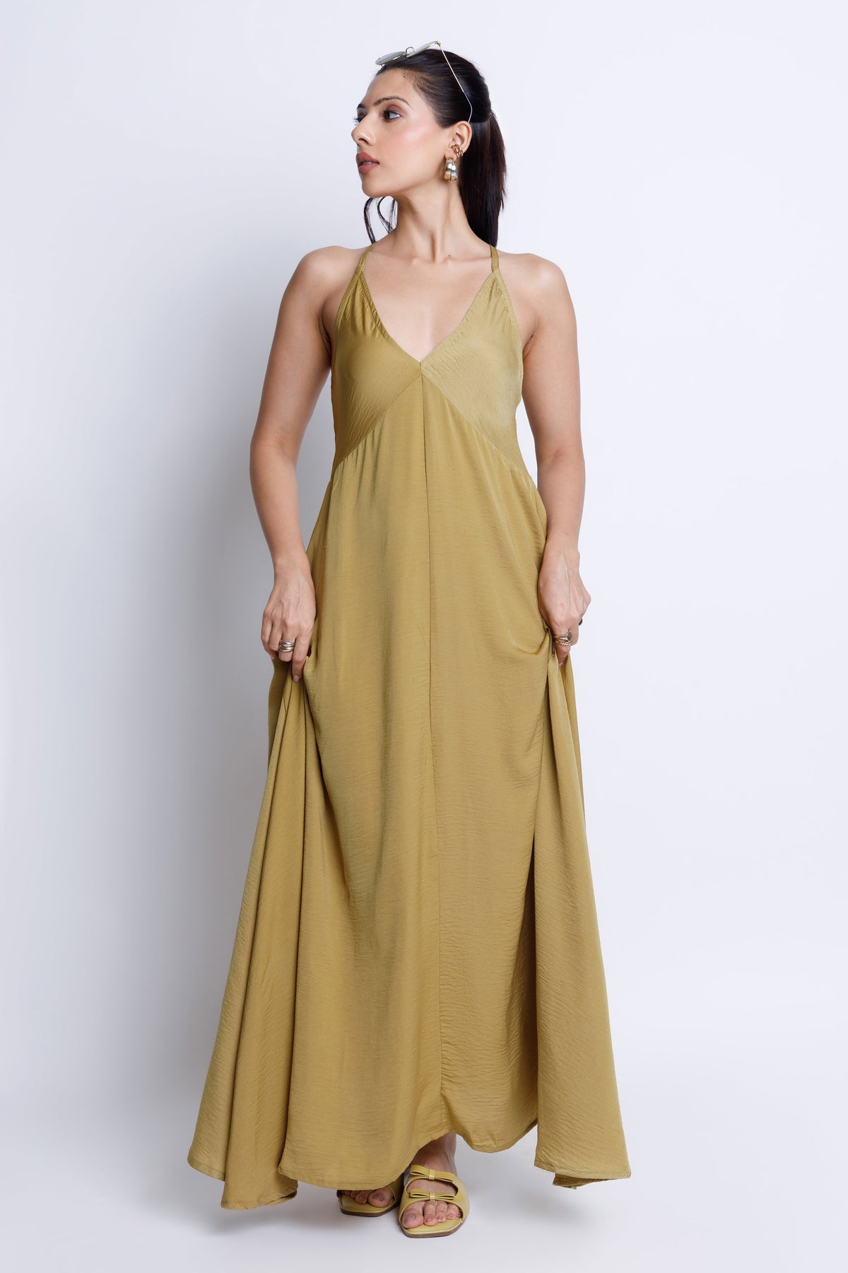 Strappy V-Neck Midi