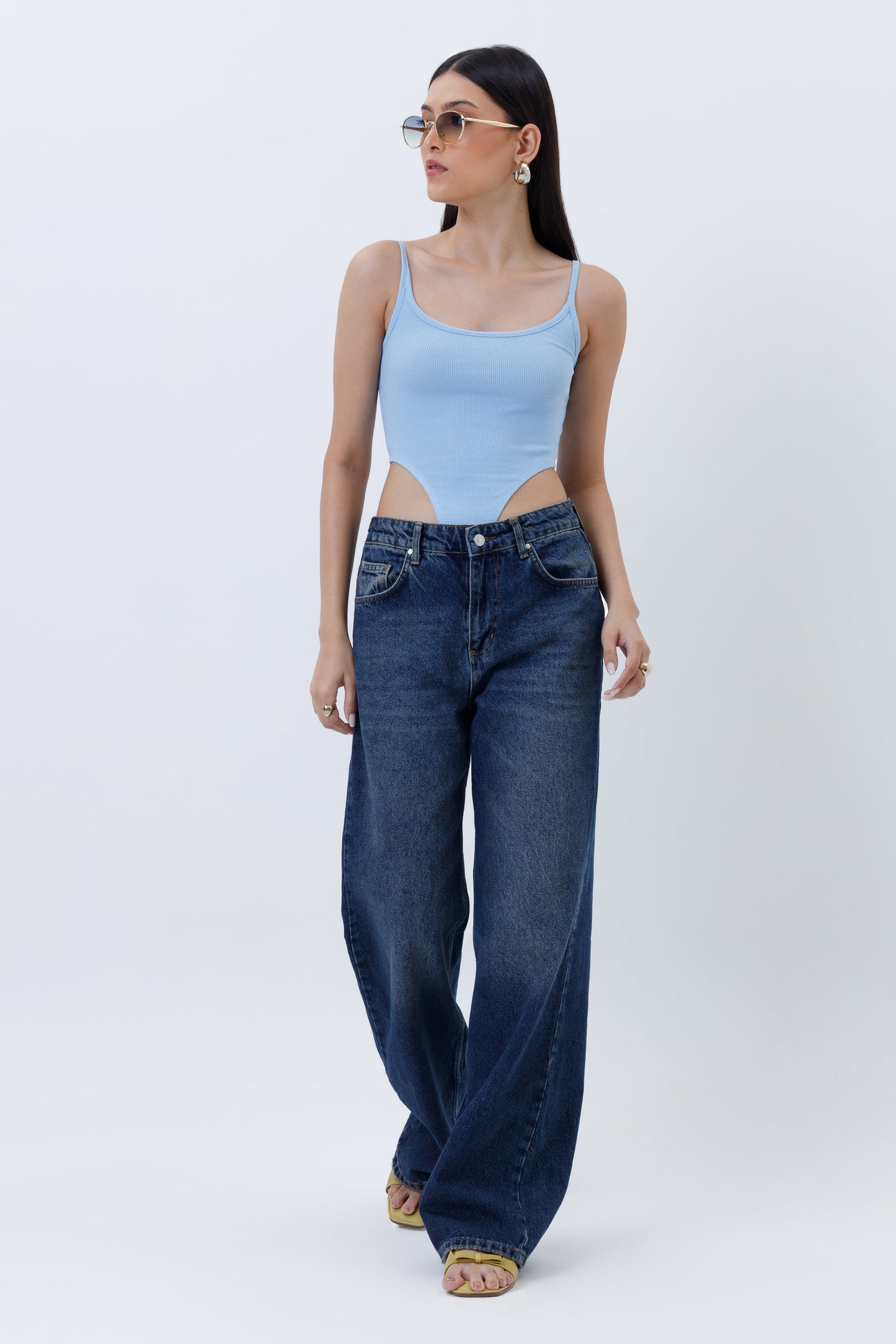 Ribbed High Cut Bodysuit
