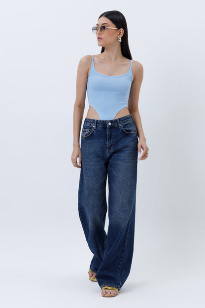 Ribbed High Cut Bodysuit