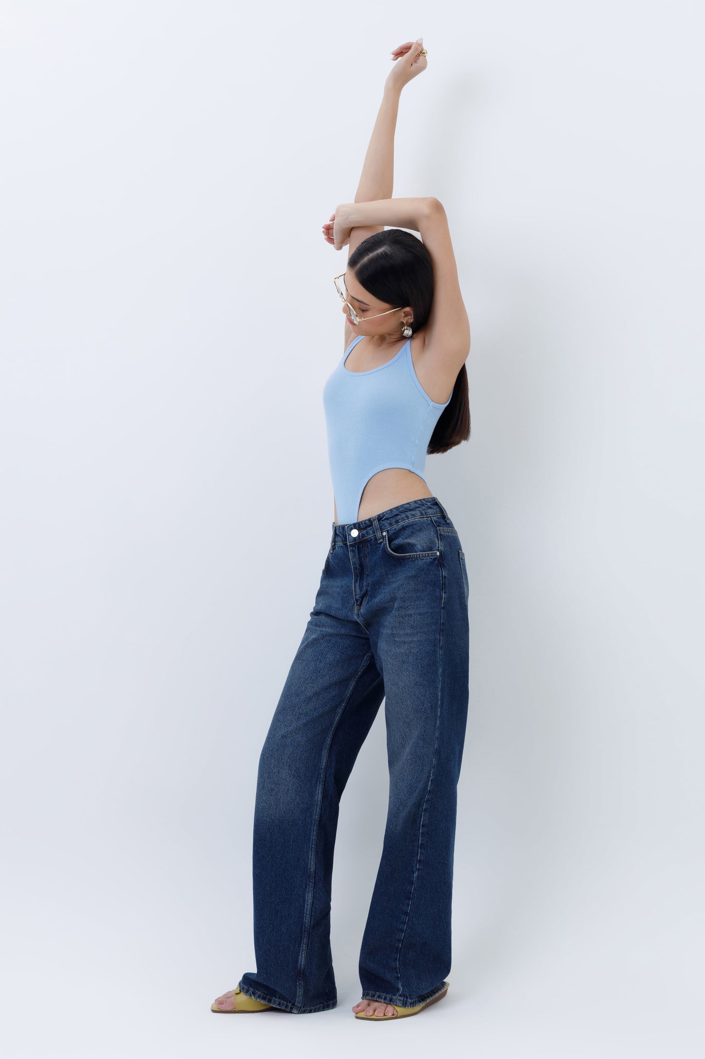 Ribbed High Cut Bodysuit