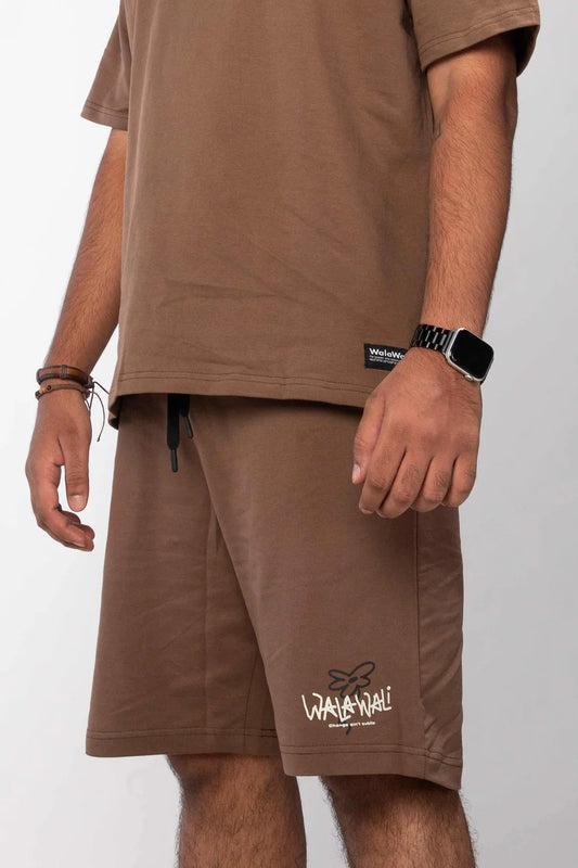 Coffee Brown Boxy Shorts