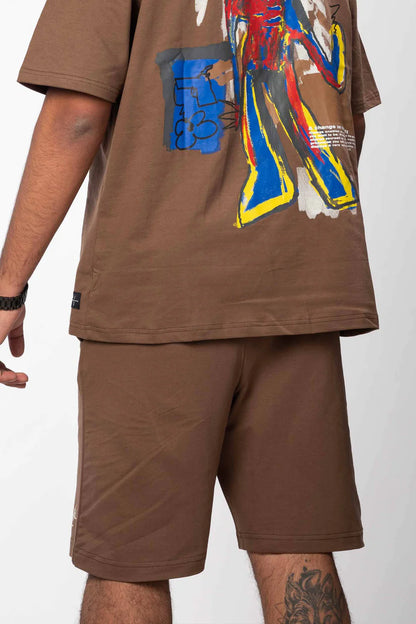 Coffee Brown Boxy Shorts