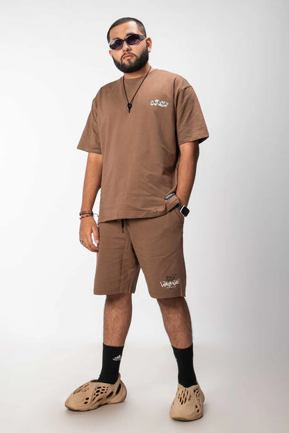 Coffee Brown Boxy Shorts