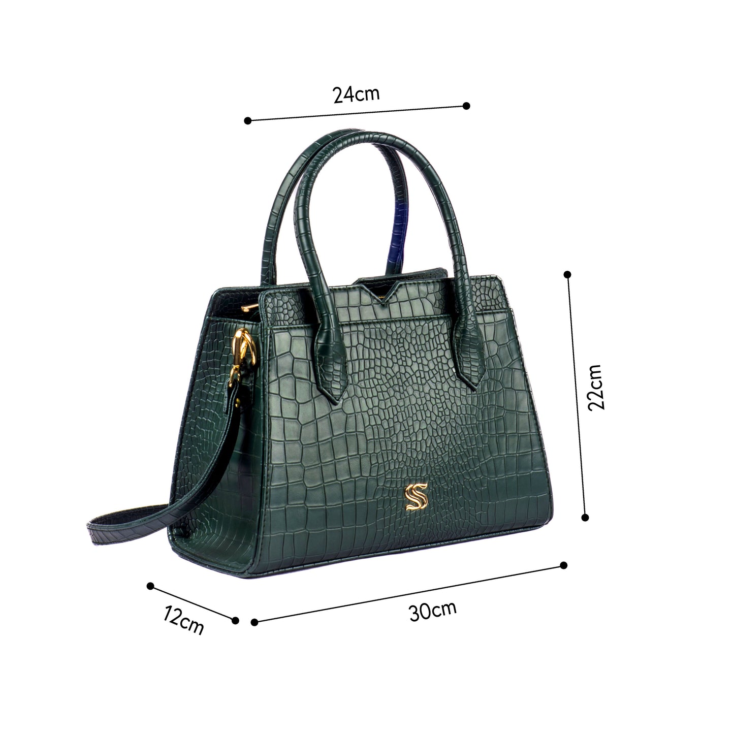 Emerald Elegance Poise Handbag