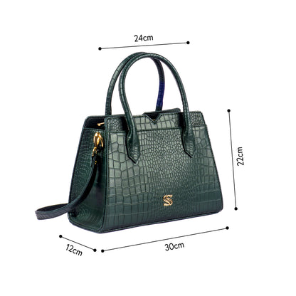 Emerald Elegance Poise Handbag