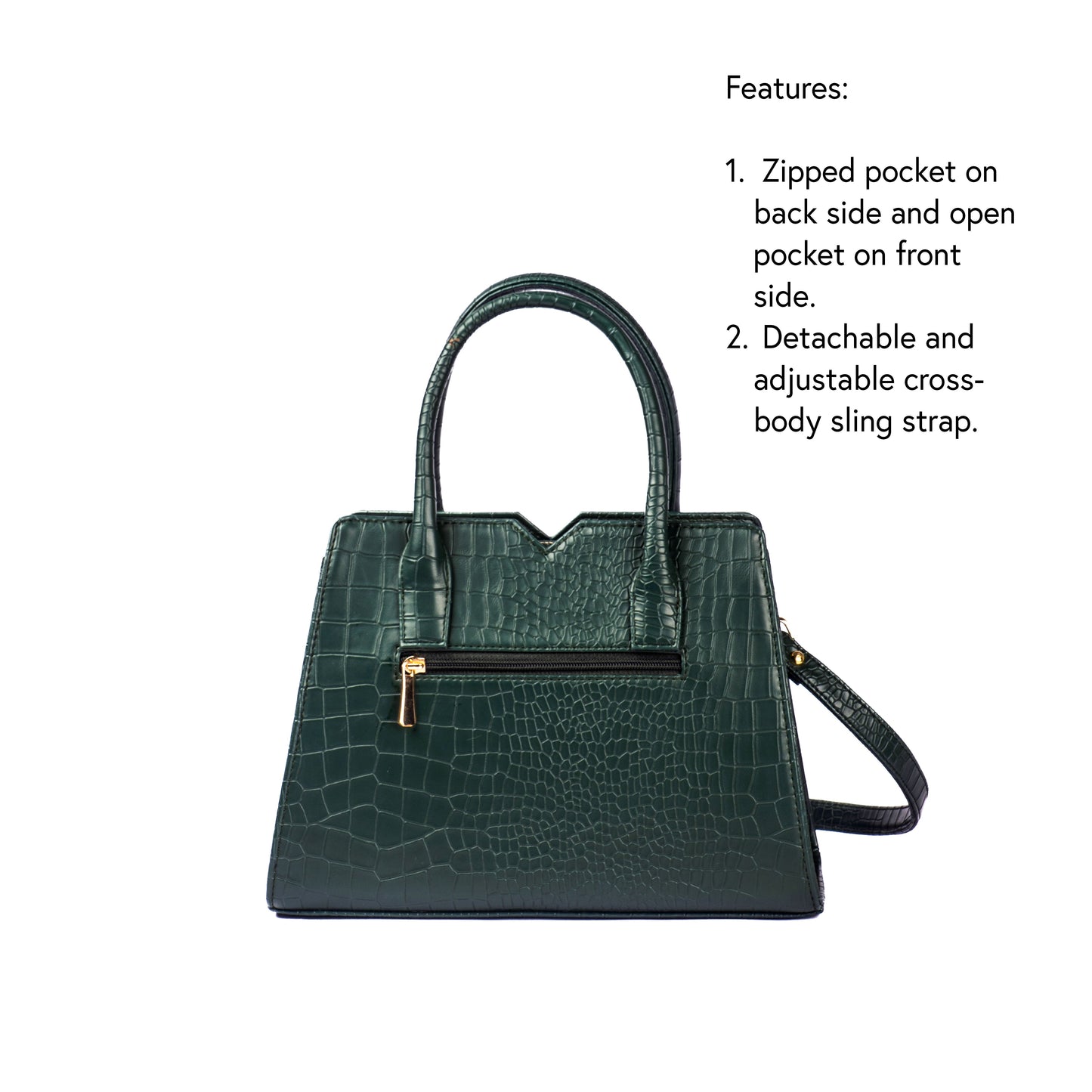 Emerald Elegance Poise Handbag