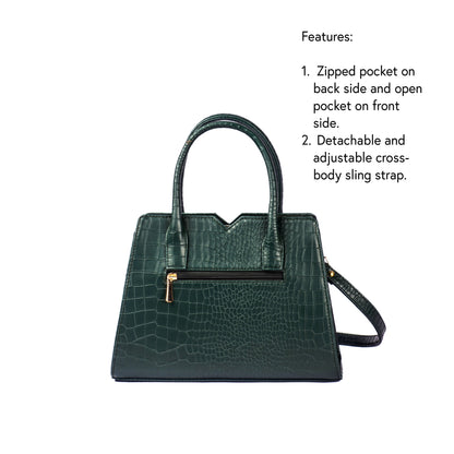 Emerald Elegance Poise Handbag