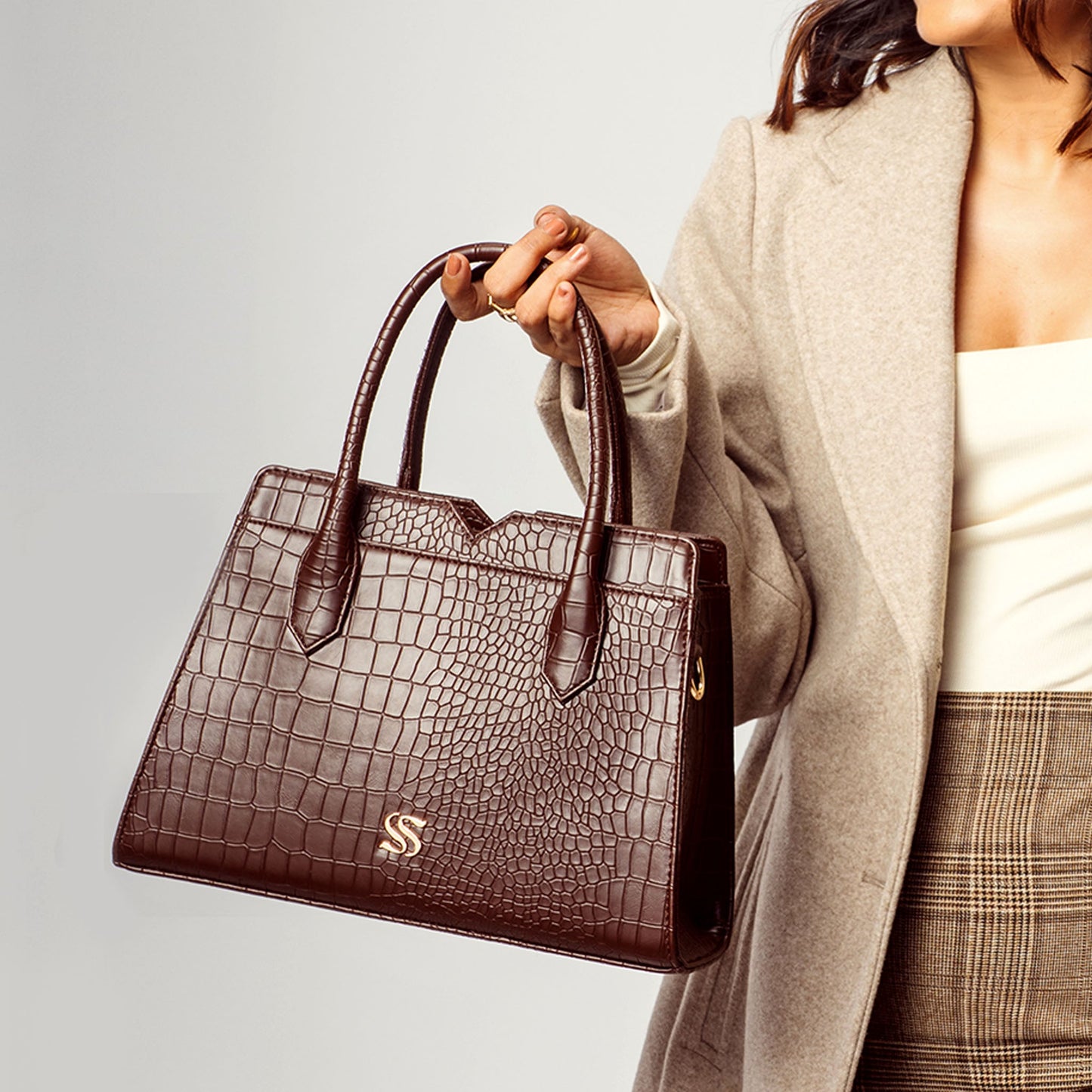 Mahogany Mystique Poise Handbag