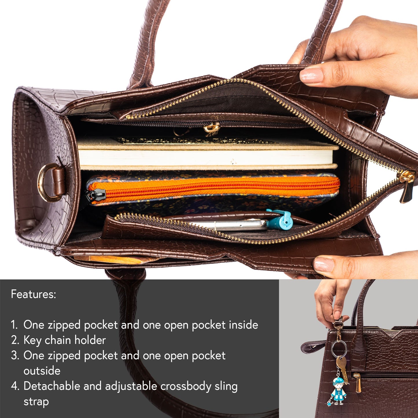Mahogany Mystique Poise Handbag