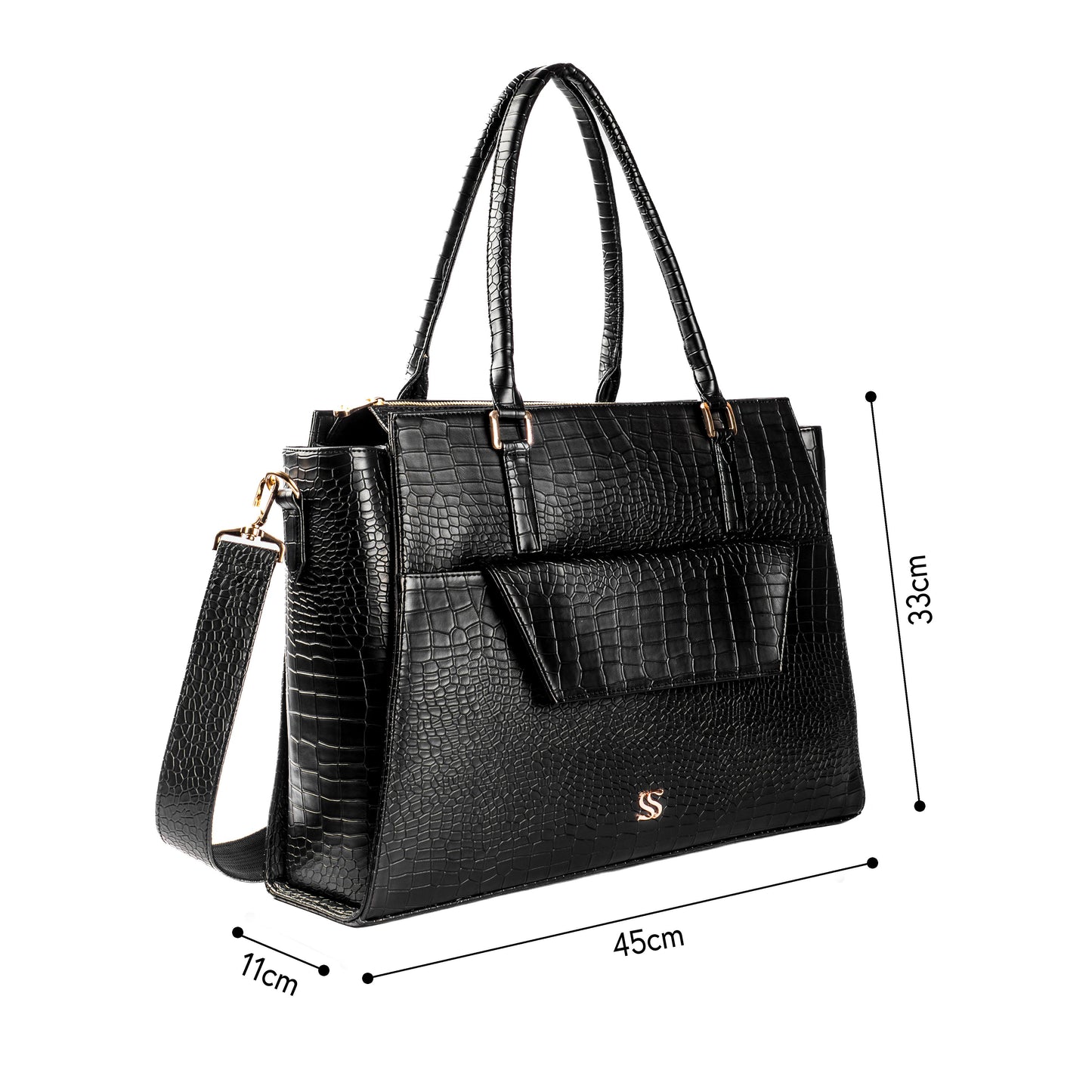 Charcoal Chic Grande Tote bag for 17" laptop