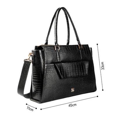 Charcoal Chic Grande Tote bag for 17" laptop
