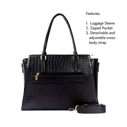Charcoal Chic Grande Tote bag for 17" laptop