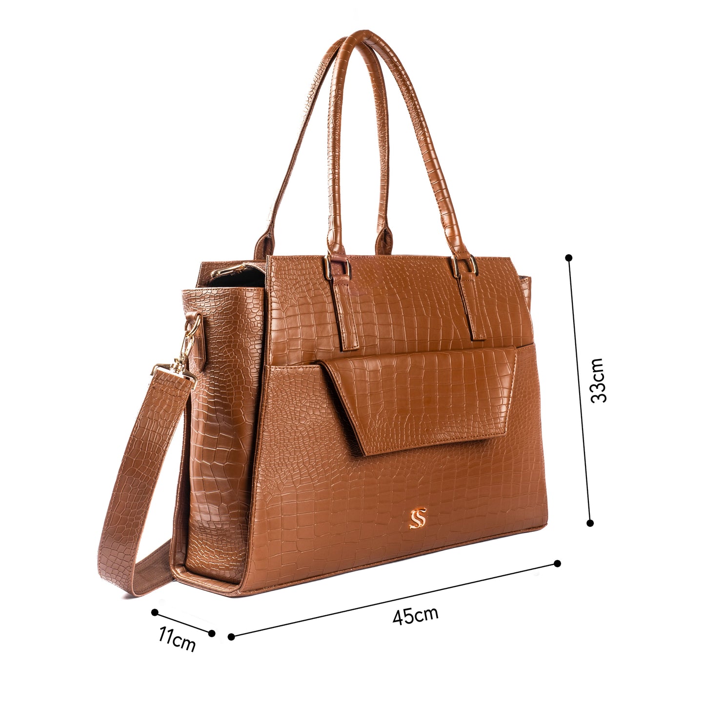 Mocha Elegance Grande Tote bag for 17" laptop