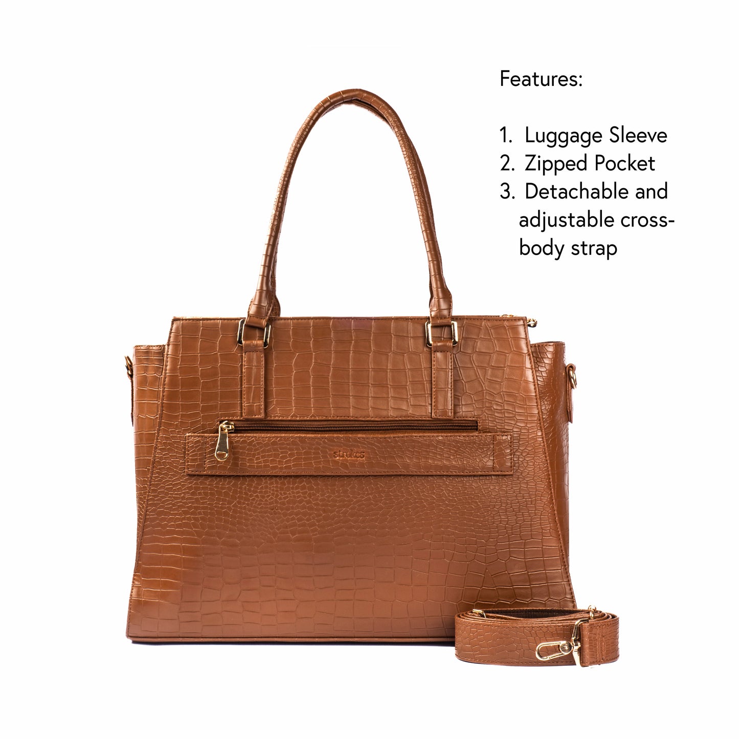 Mocha Elegance Grande Tote bag for 17" laptop