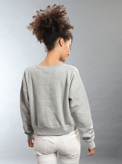 Glamour Sweatshirt With Ribbed Hem