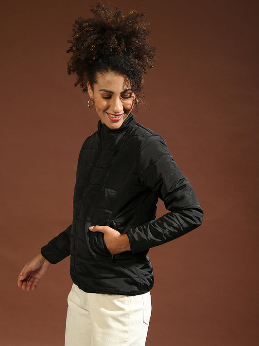 Zip-Front Quilted Puffer Jacket