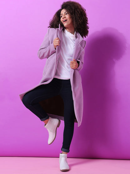 Single-Breasted Straight Long Coat