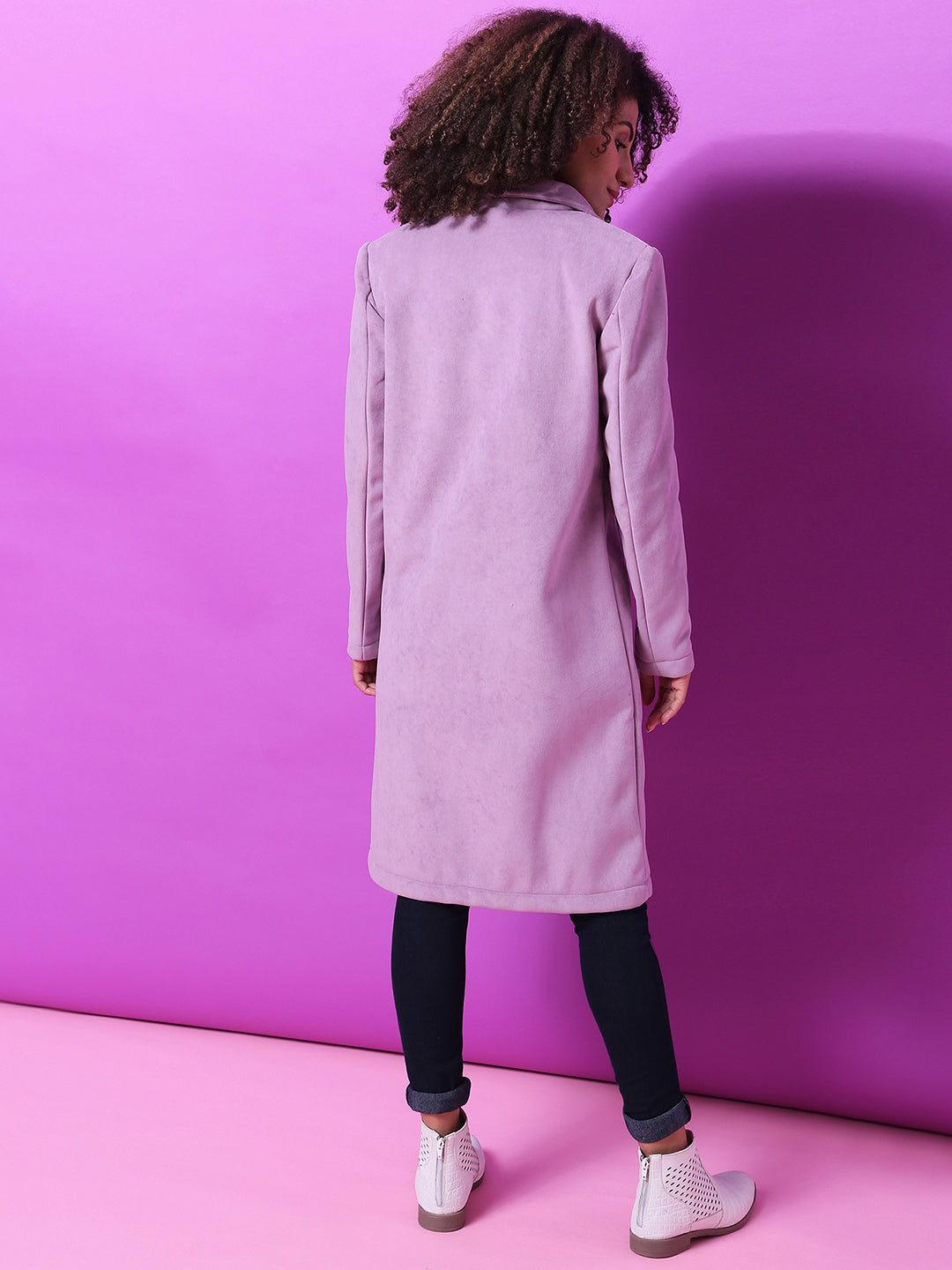 Single-Breasted Straight Long Coat