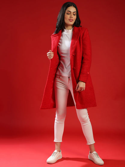 Double-Breasted Sherpa Long Coat