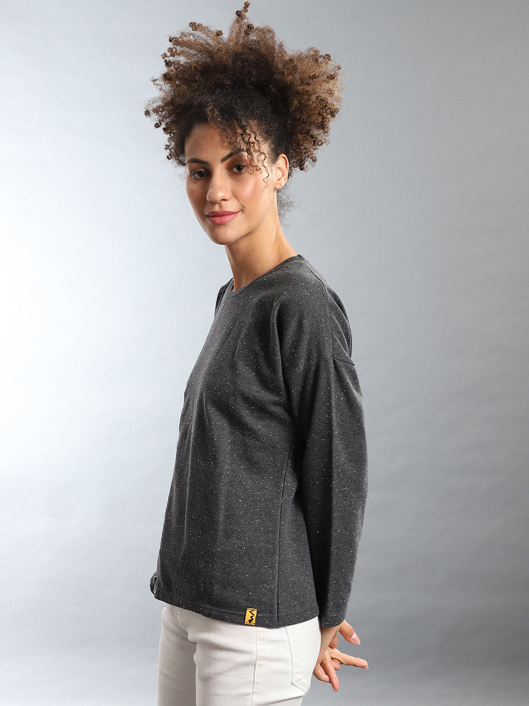 Round Neck Zip T-Shirt