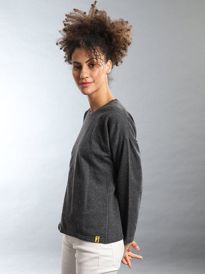 Round Neck Zip T-Shirt