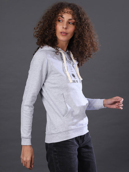 Front Pocket Printed Hoodie