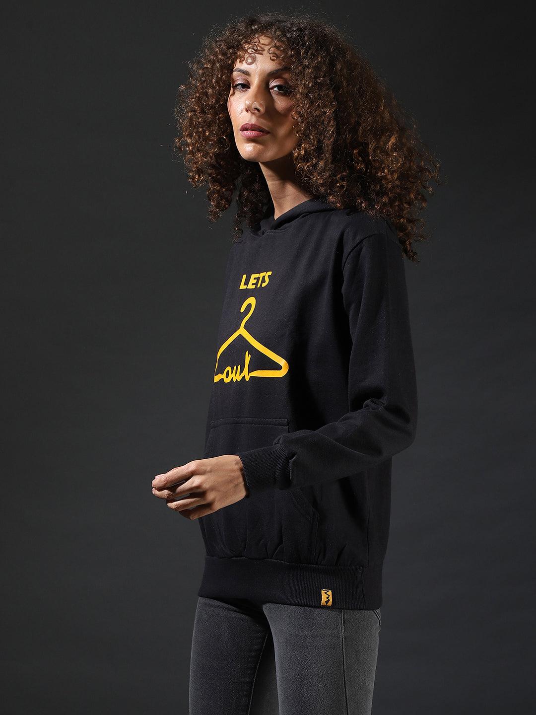 Front Pocket Printed Hoodie