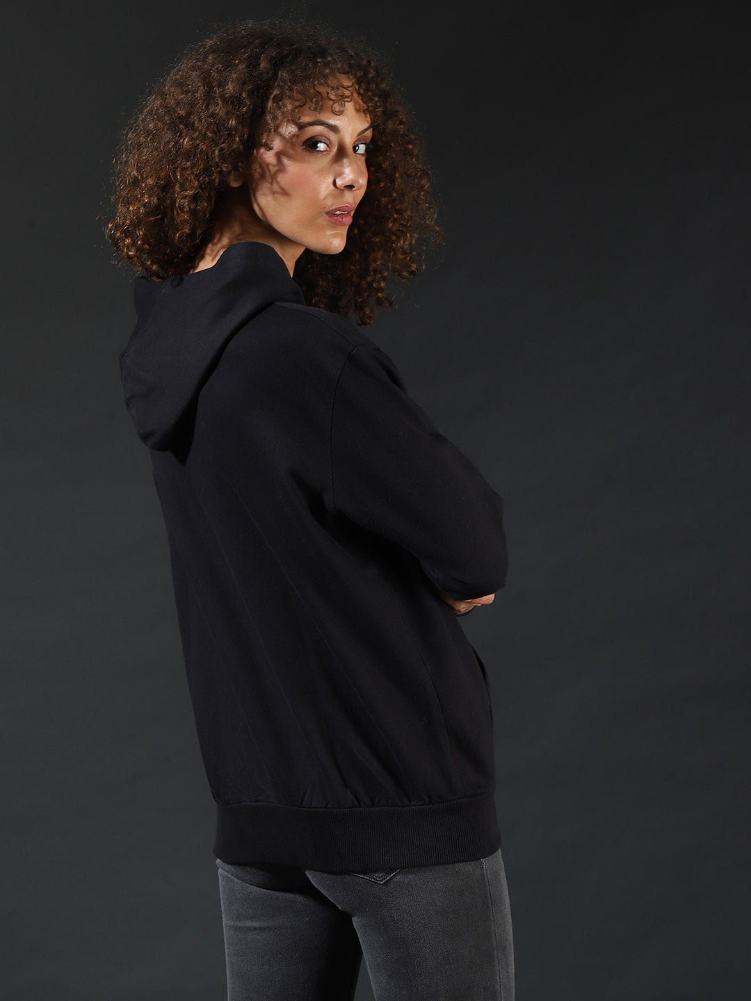 Front Pocket Printed Hoodie