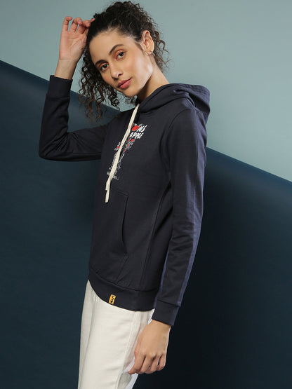 Front Pocket Printed Hoodie