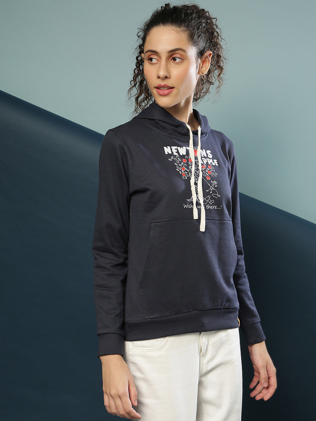 Front Pocket Printed Hoodie