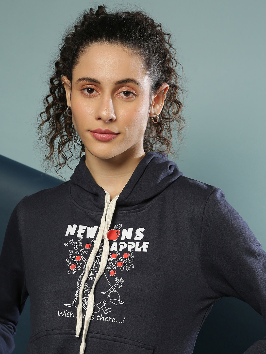 Front Pocket Printed Hoodie