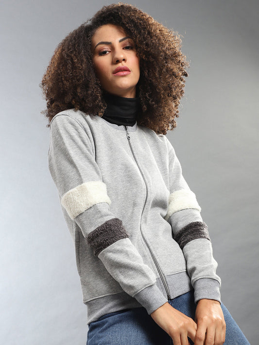 Contrast Sleeve Jacket