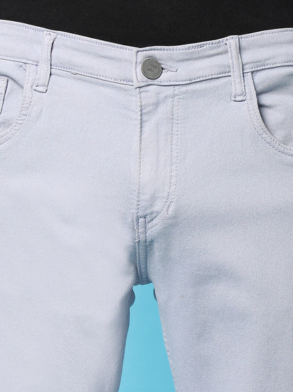 Rolled Hem Denim Jeans