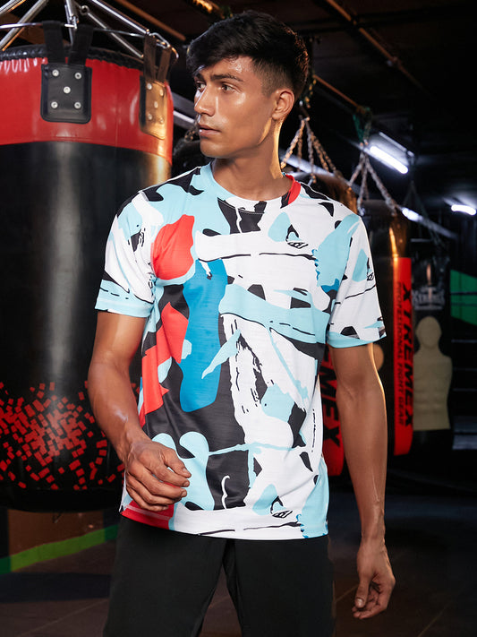 Abstract Activewear T-Shirt