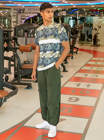 Horizontal Abstract Activewear T-Shirt