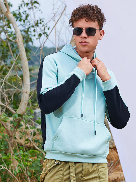 Pullover Hoodie With Contrast Back