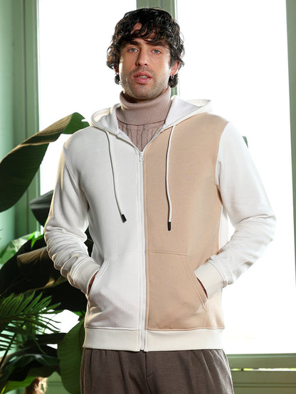 Duo-Tone Zip-Front Hoodie