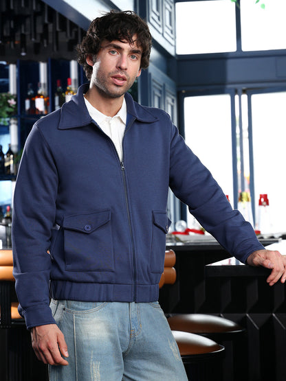 Zip-Front Knit Jacket